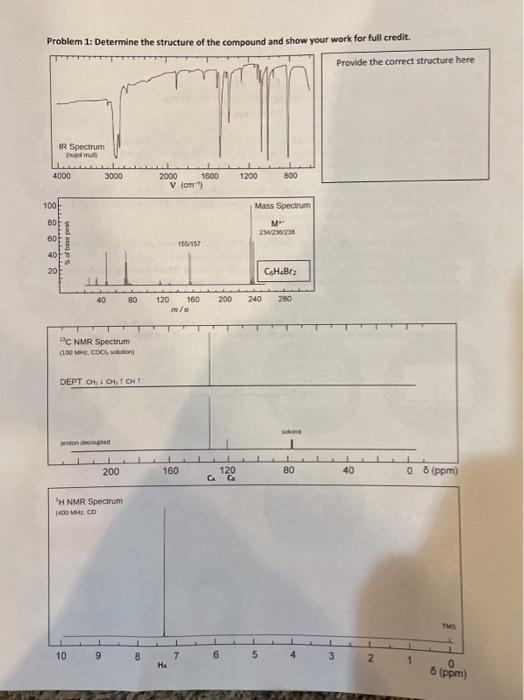 Solved Name Chem Combined Spectroscopy Problems Chegg