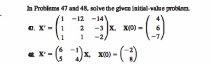 Solved In Problems And Solve The Given Initial Value Chegg