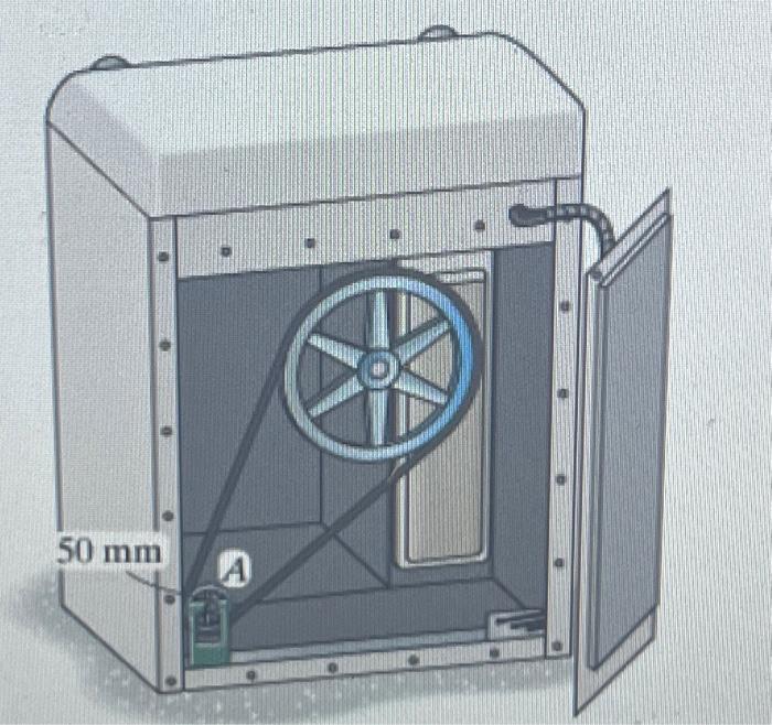 Solved The Mm Radius Pulley A Of The Clothes Dryer Chegg