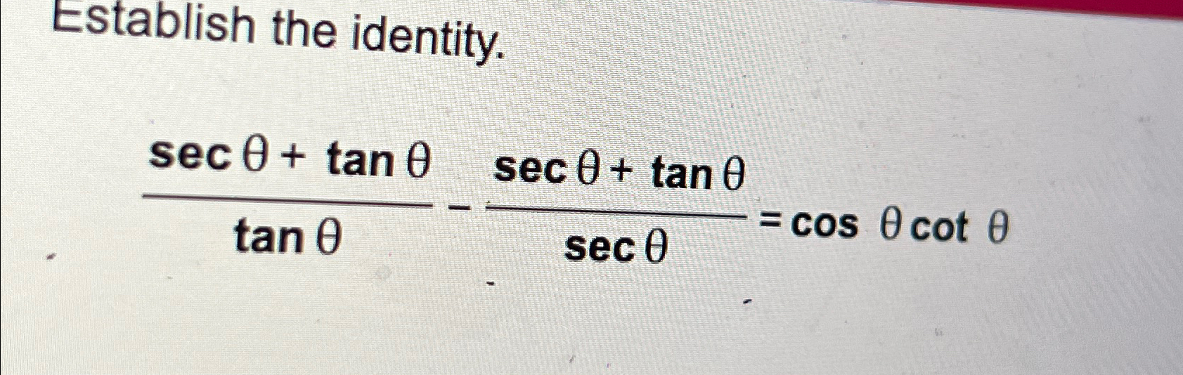 Solved Establish The Chegg