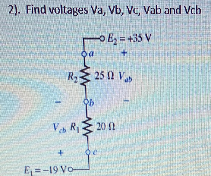 Solved Find Voltages V And V Using Kvl Or The Voltage Chegg