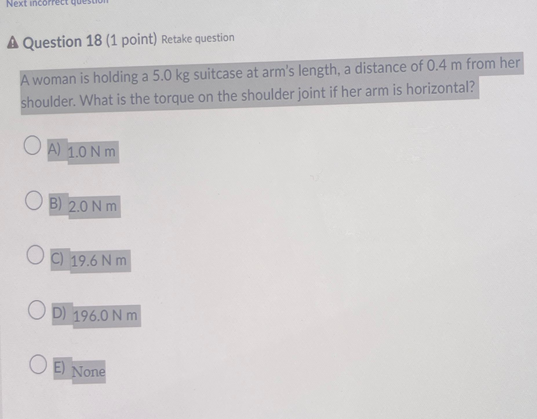 Solved Question 18 1 Point Retake QuestionA Woman Is Chegg