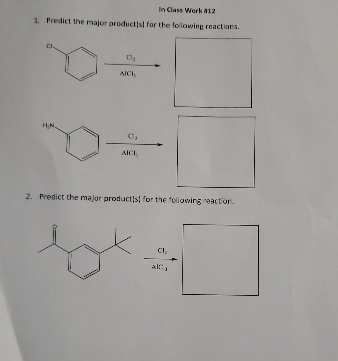 Solved Predict The Major Product S For The Following Chegg