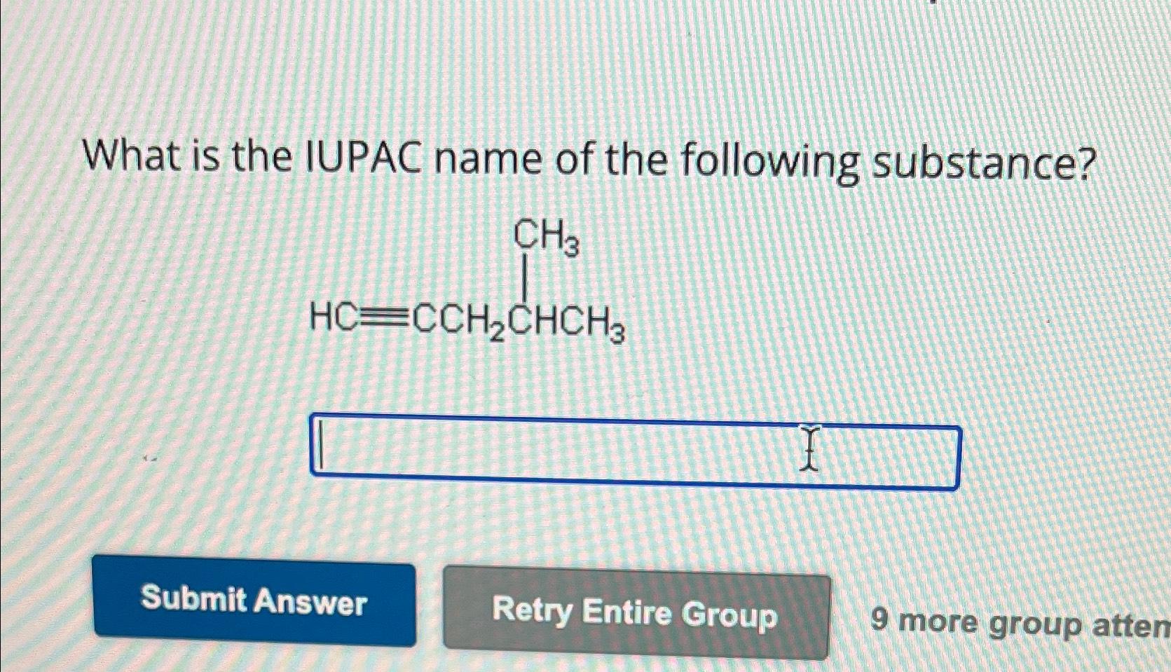 Solved What Is The Iupac Name Of The Following Substance Chegg