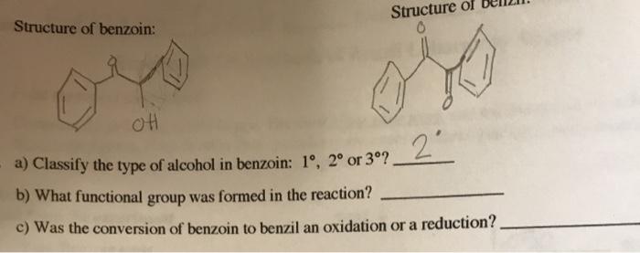 Solved Structure Of Structure Of Benzoin OH 2 A Classify Chegg