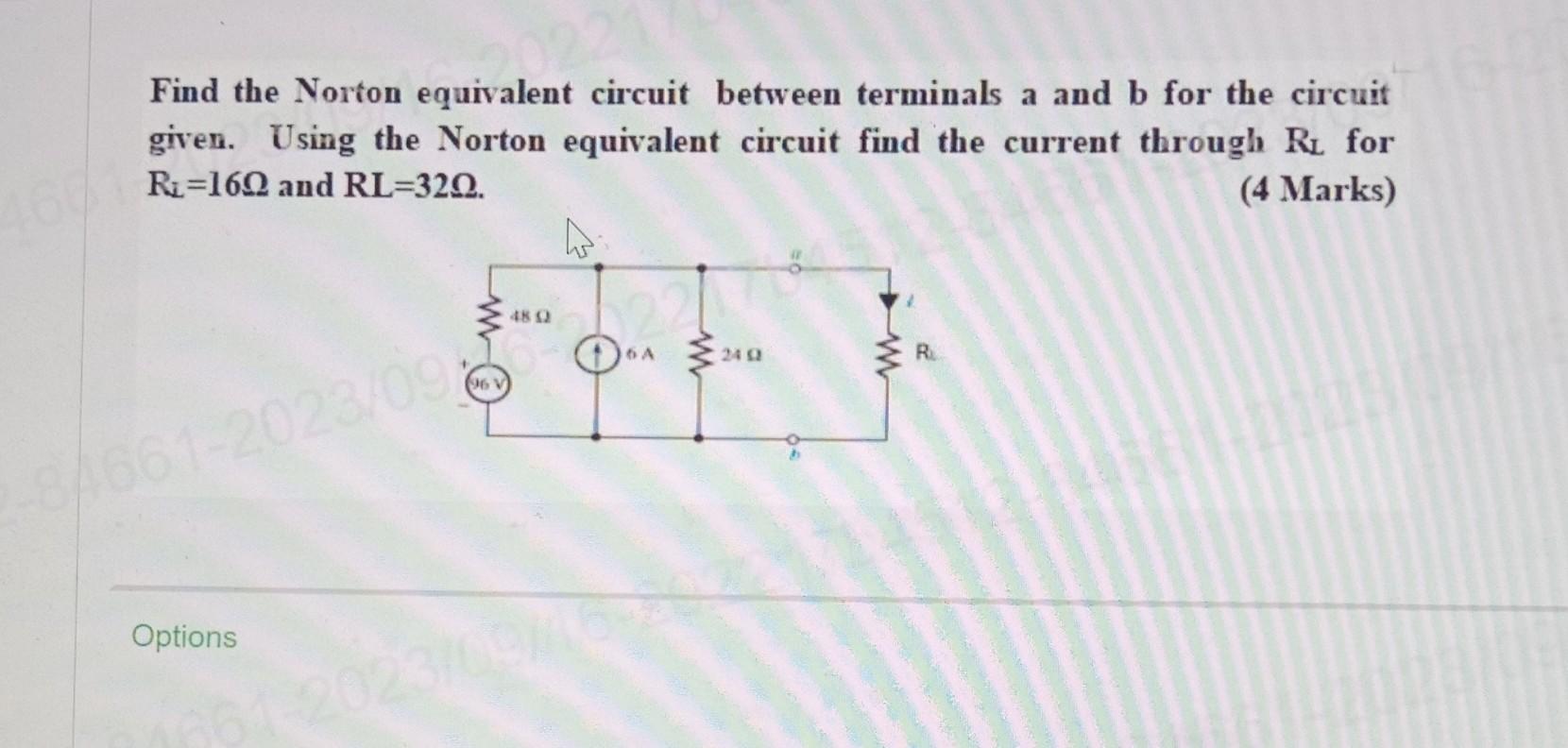 Solved Find The Norton Equivalent Circuit Between Terminals Chegg