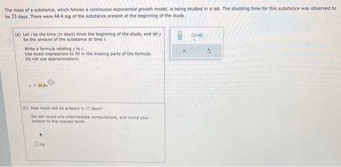 Solved The Mass Of A Substance Which Follows A Continuous Chegg