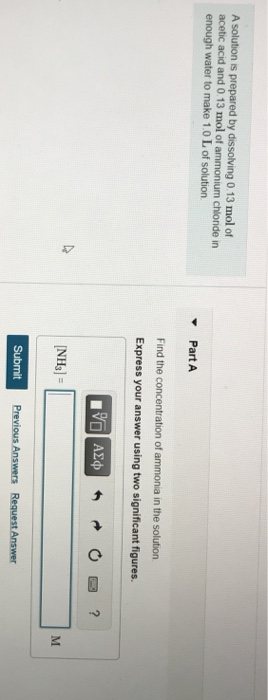Solved A Solution Is Prepared By Dissolving 0 13 Mol Of Chegg