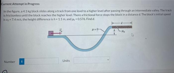 Solved In The Figure A 4 1 Kg Block Slides Along A Track Chegg