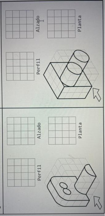 Solved Draw The Orthographic Projections For The Following Chegg