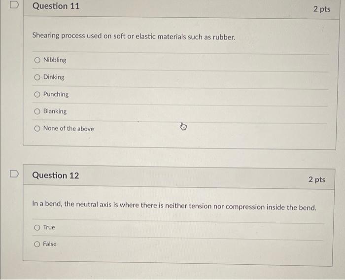 Solved D Question 7 2 Pts In Direct Extrusion The Extruded Chegg