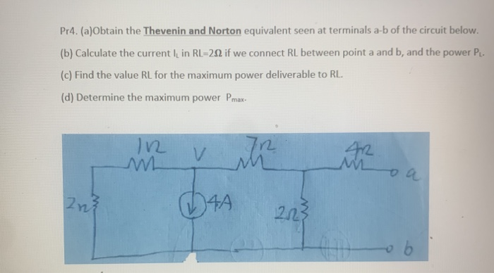 Solved Pr A Obtain The Thevenin And Norton Equivalent Chegg