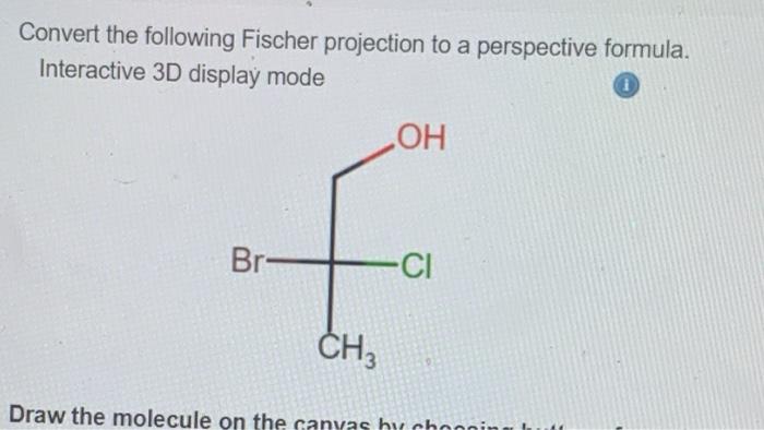 Solved Convert The Following Fischer Projection To A Chegg