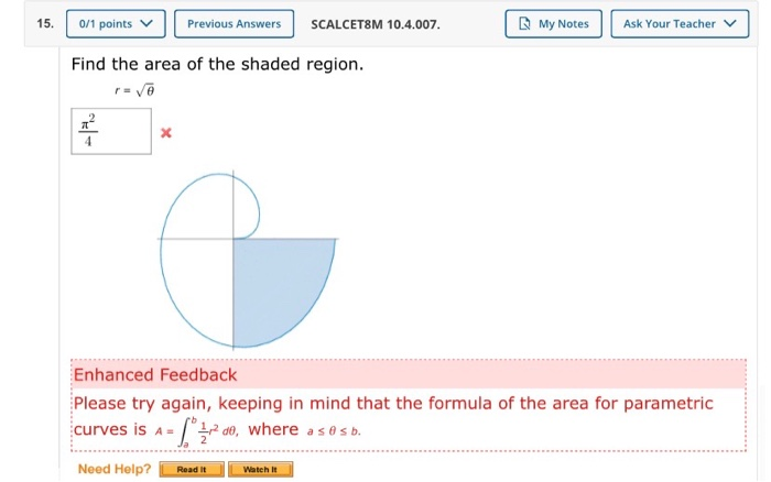 Solved 2 1 2 Points Previous Answers SCALCET8M 10 2 518 XP Chegg