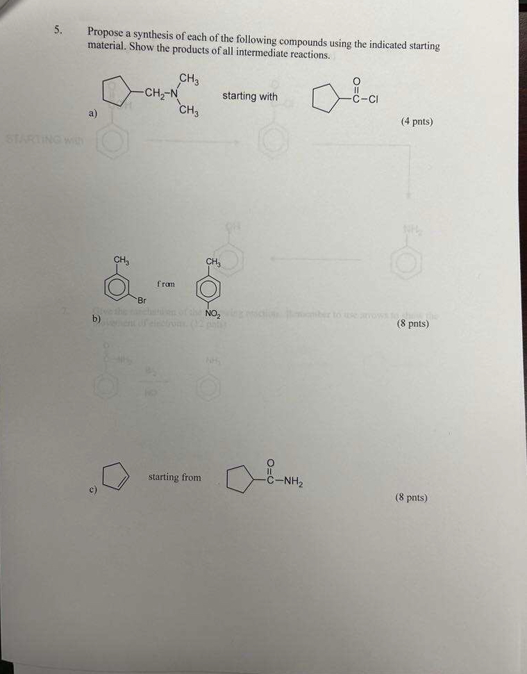 Solved Propose A Synthesis Of Each Of The Following Chegg