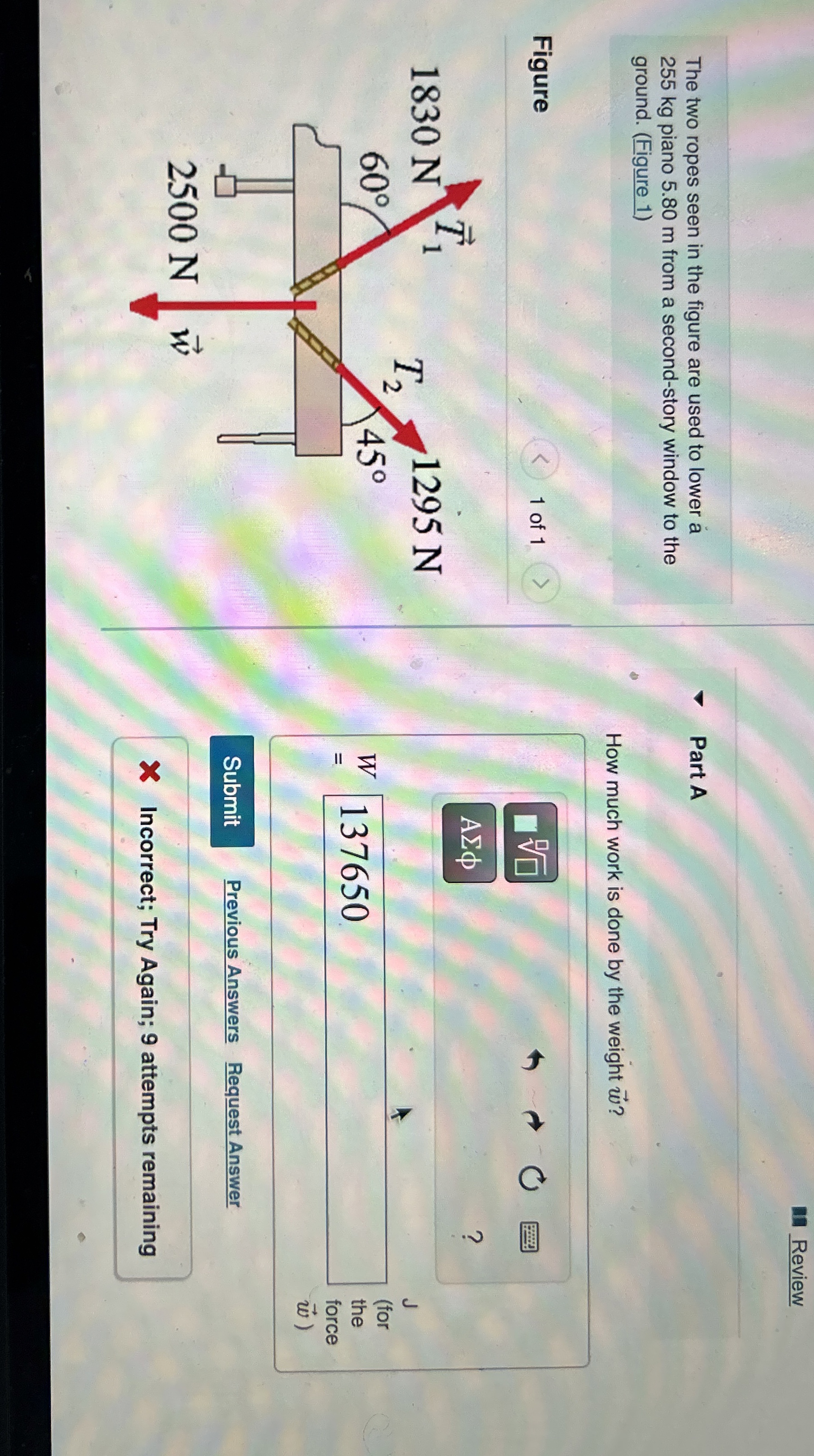 Solved ReviewThe Two Ropes Seen In The Figure Are Used To Chegg