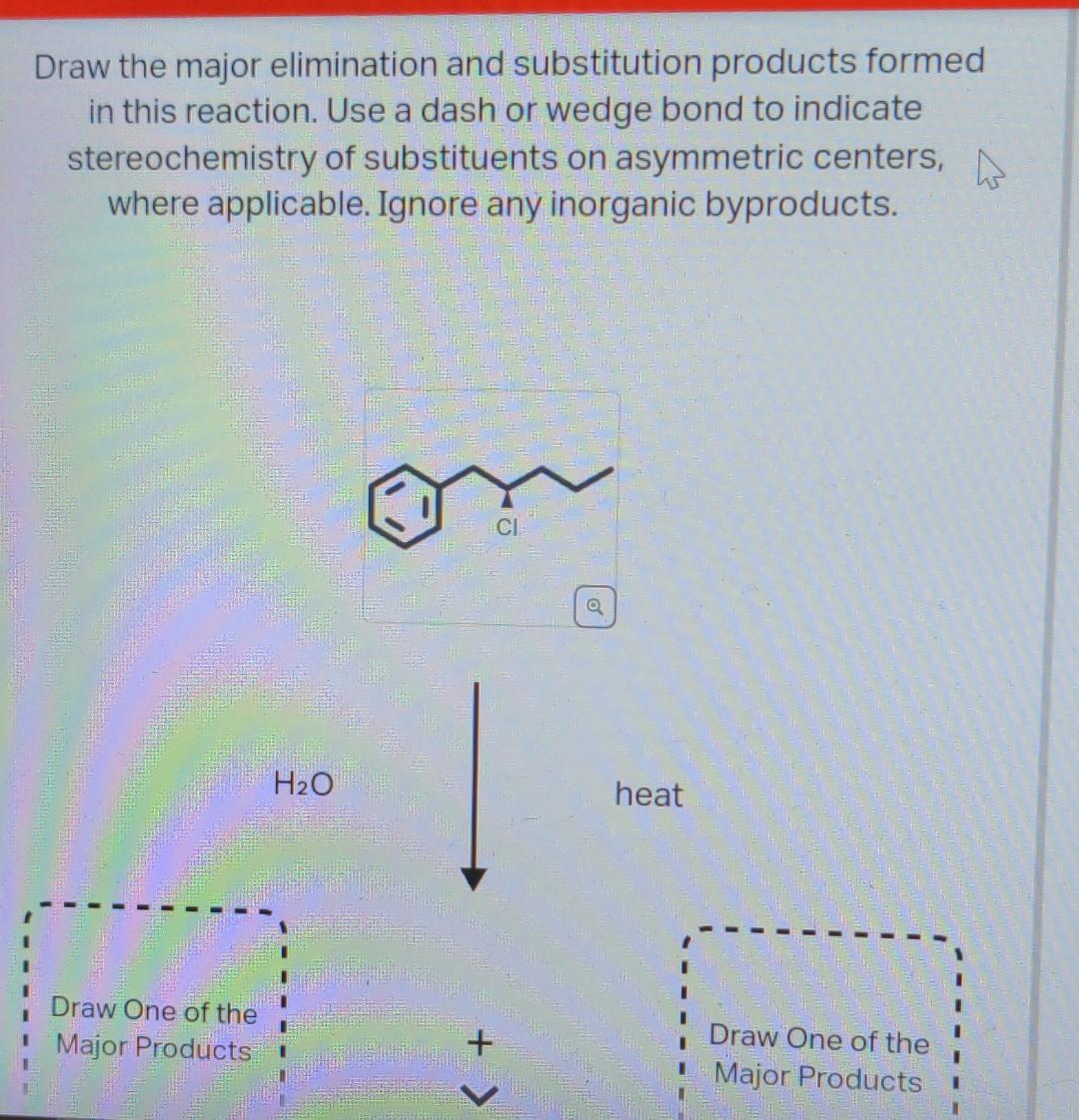 Solved Draw The Major Elimination And Substitution Products Chegg