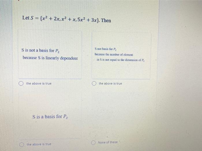 Solved Let S X X X X X X Then S Is Not A Chegg