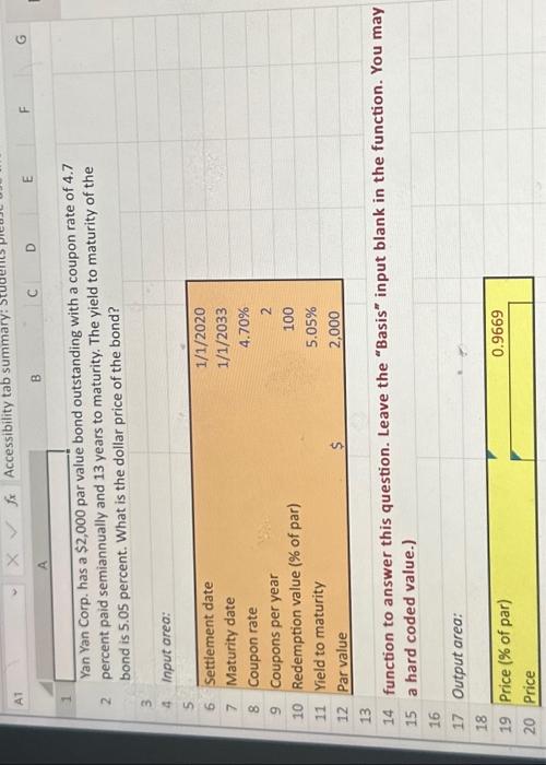 Solved Yan Yan Corp Has A Par Value Bond Outstanding Chegg