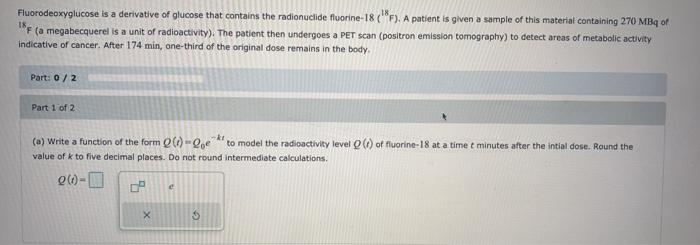 Solved Fluorodeoxyglucose Is A Derivative Of Glucose That Chegg