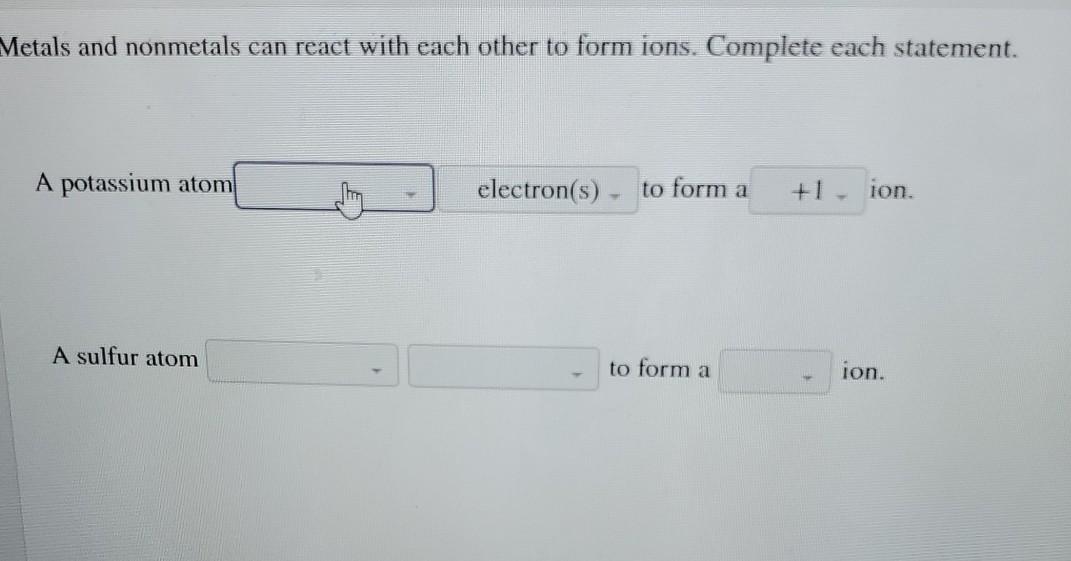 Solved Metals And Nonmetals Can React With Each Other To Chegg