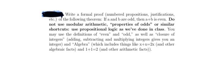 Solved Write A Formal Proof Numbered Propositions Chegg