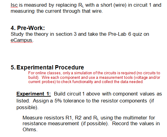 Solved Engr Lab Th Venin S Circuit Theorem Chegg