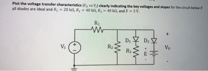 Solved Plot The Voltage Transfer Characteristics V Vs V Chegg