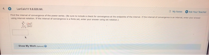 Solved Larcalc Mi My Notes Ask Your Teacher Chegg