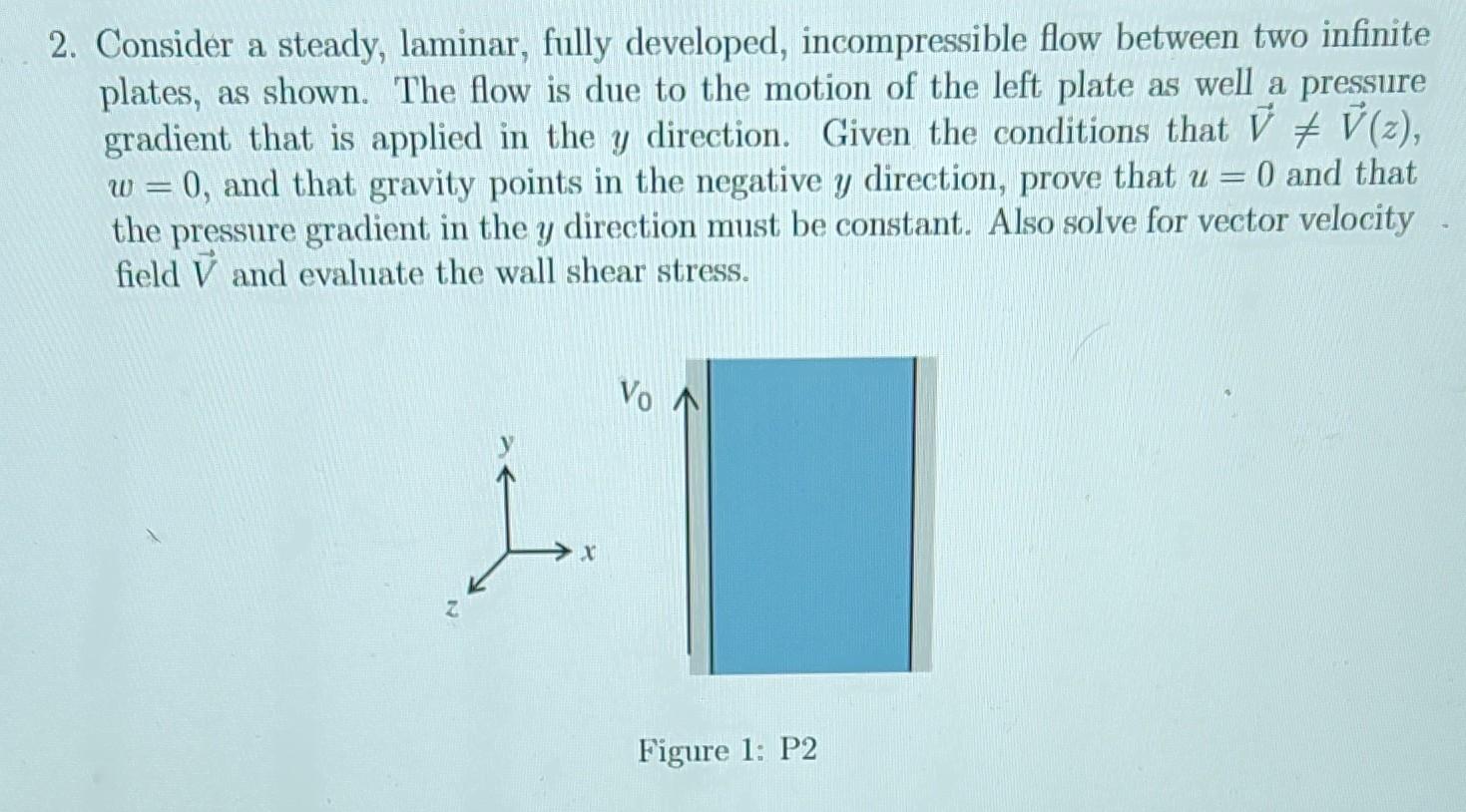 Solved 2 Consider A Steady Laminar Fully Developed Chegg