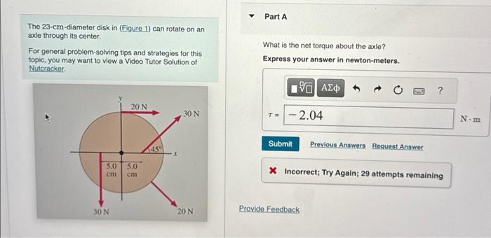 Solved The Cm Diameter Disk In Figure Can Rotate On Chegg