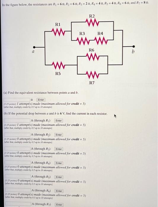 Solved In The Figure Below The Resistances Are Chegg