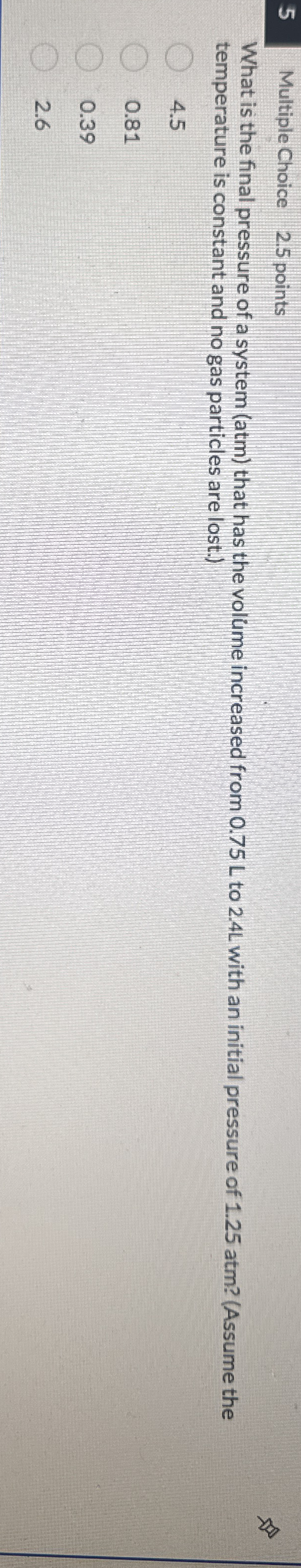 Solved Multiple Choice Pointswhat Is The Final Chegg