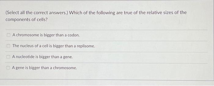 Solved Select All The Correct Answers Which Of The Chegg