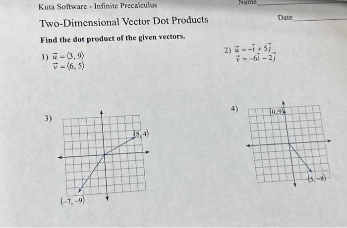 Solved Kuta Software Infinite Precalculus Two Dimensional Chegg