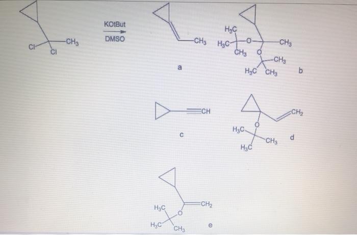 Solved KOIBut CH₃ DMSO CH3 H₃C HC 0 CHE Hoto CH CHE Chegg