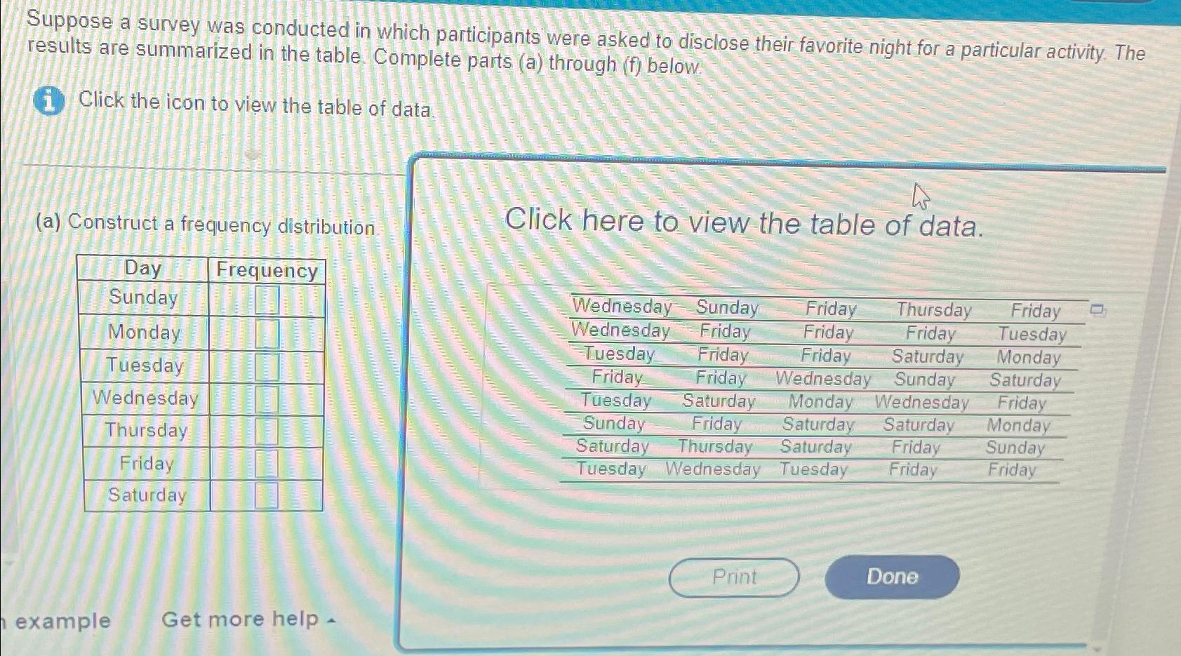 Solved Suppose A Survey Was Conducted In Which Participants Chegg