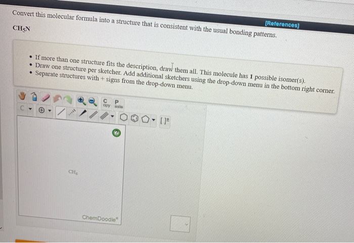 Solved References Convert This Molecular Formula Into A Chegg