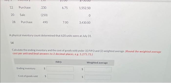 Solved Cullumber Company Uses A Periodic Inventory System Chegg