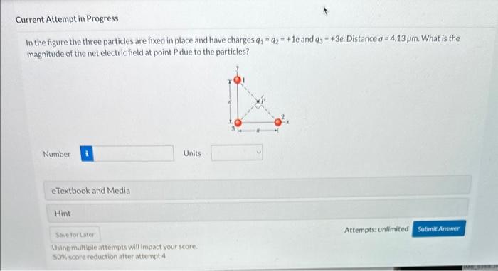 Solved In The Figure The Three Particles Are Fixed In Pl