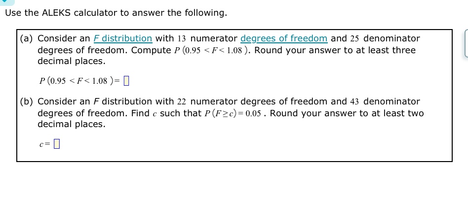 Use The Aleks Calculator To Answer The Following A Chegg