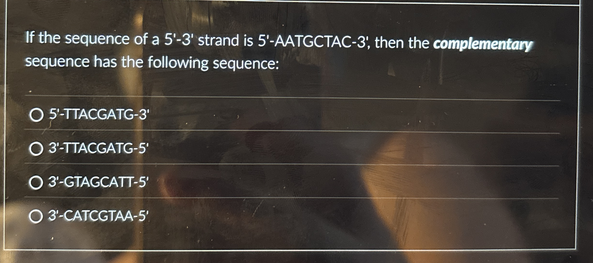 Solved If The Sequence Of A 5 3 Strand Is 5 Chegg