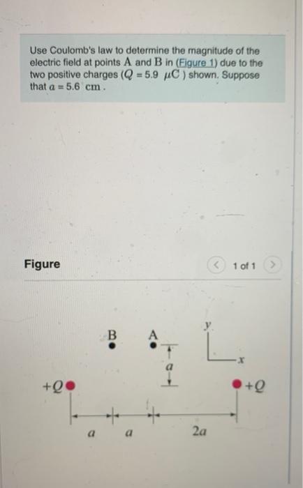 Solved Use Coulomb S Law To Determine The Magnitude Of The Chegg