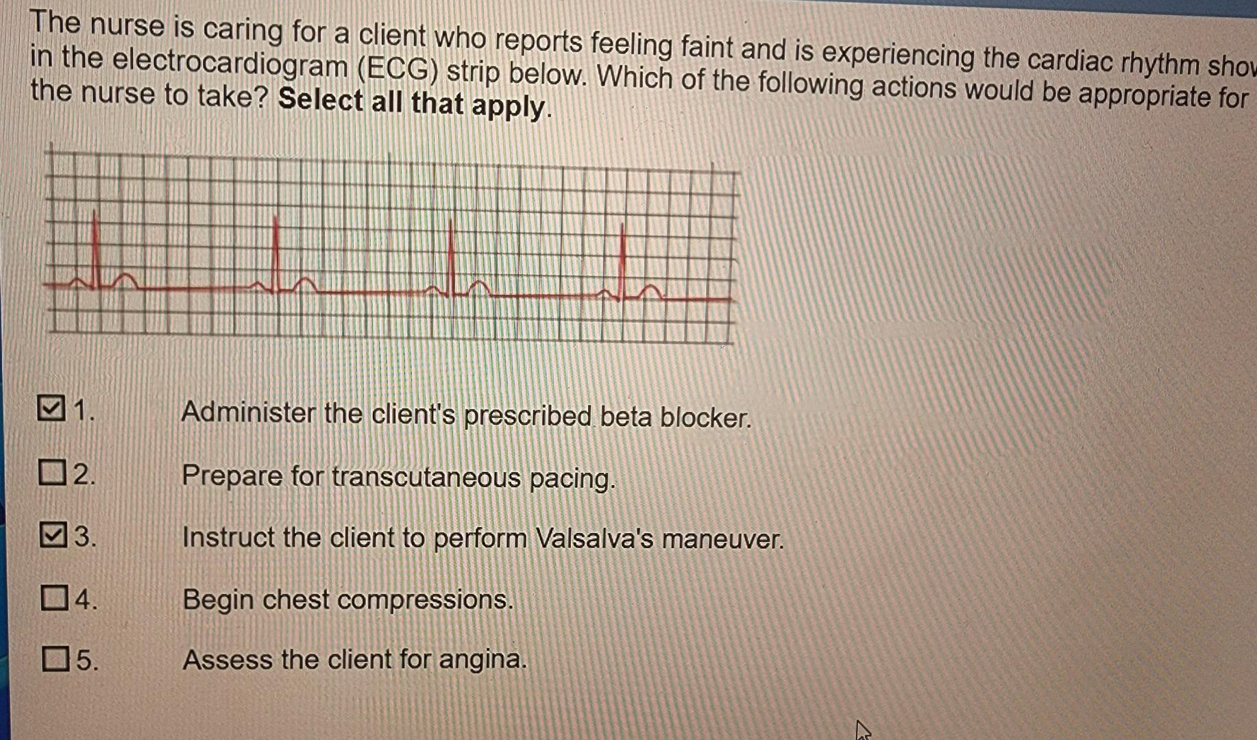 Solved A The Nurse Is Caring For A Client Who Reports Chegg