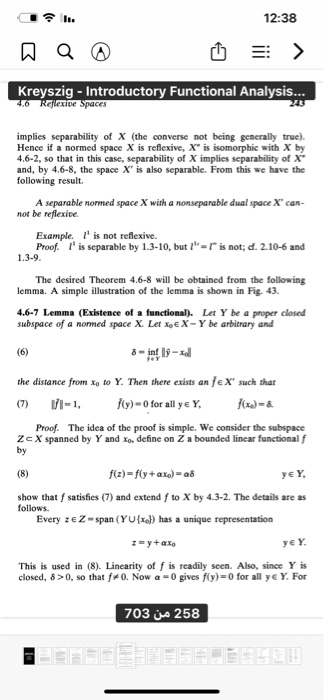 Solved Kreyszig Introductory Functional Analysis Chegg