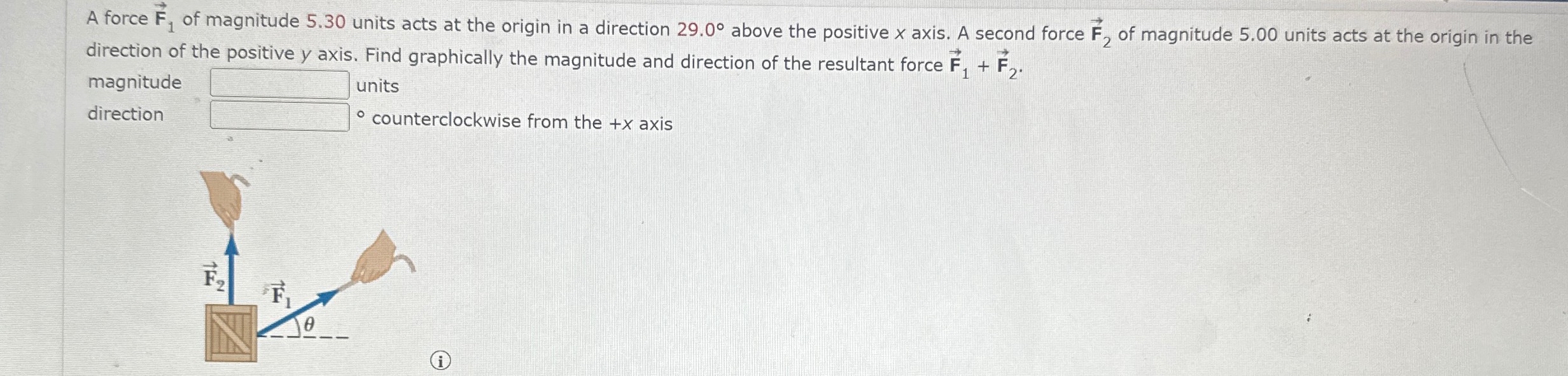 Solved A Force Vec F 1 Of Magnitude 5 30 Units Acts At The Chegg