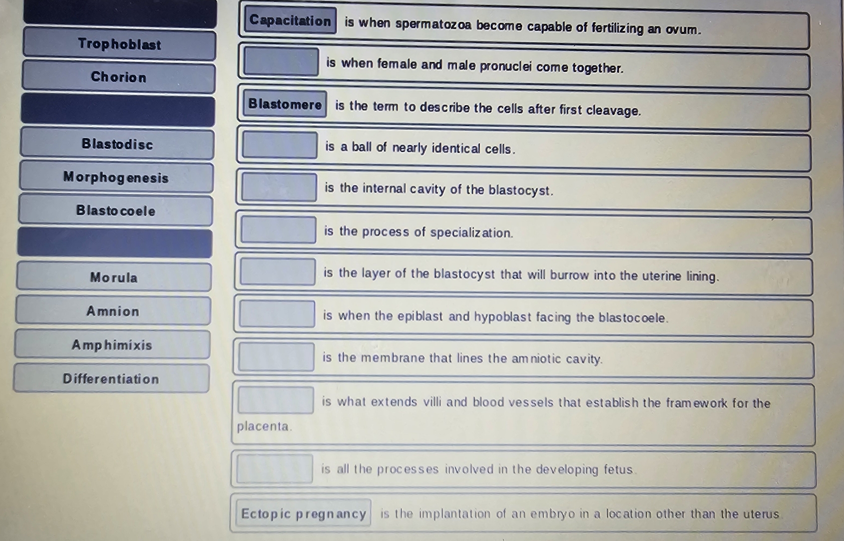 Solved Capacitationis When Spermatozoa Become Capable Of Chegg