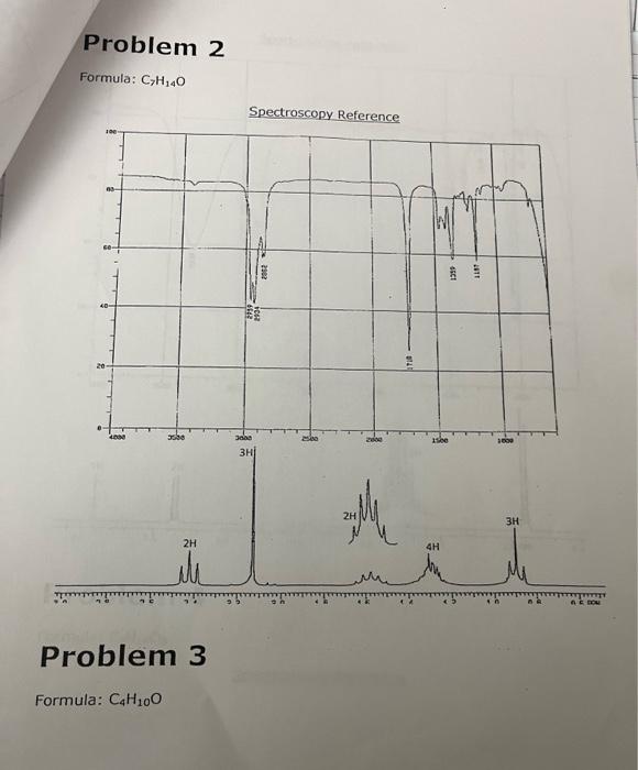 Solved Problem 1 Formula C5H10O Spectroscopy Chegg