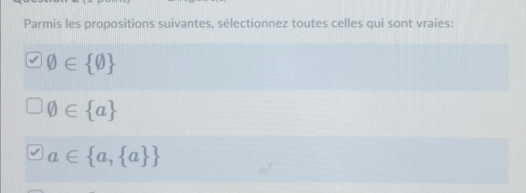 Solved Parmis les propositions suivantes sélectionnez Chegg