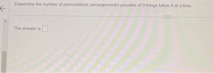 Solved Determine The Number Of Permutations Arrangements Chegg